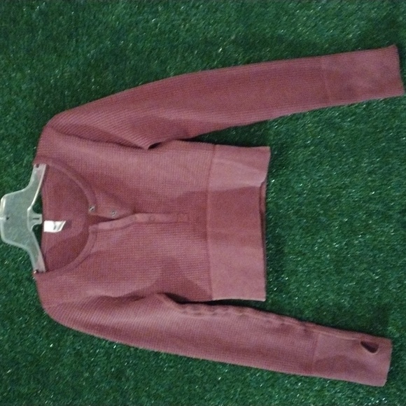 Aerie Offline Green Ribbed Long Sleeve Top - Picture 3 of 5